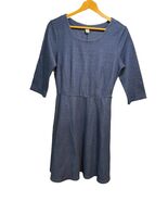 Old Navy Women&#39;s Blue 3/4 Sleeve Fit Flare Dress Size M - $220.38 MXN