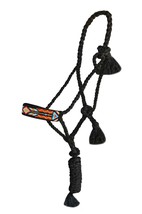 Horse Nylon Beaded Noseband Braided Black Mule Tape Rope Halter Lead Rop... - $552.28 MXN