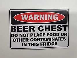 Warning Beer Chest | Decal Vinyl Sticker | Cars Trucks Vans Walls Laptop... - £3.10 GBP