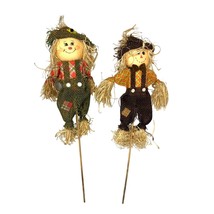 Set of 2 Scarecrow Stick Planter Decoration Stick Harvest Fall Decor Hal... - $10.88