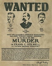 WYATT EARP &amp; DOC HOLLIDAY WANTED POSTER 8X10 PHOTO PICTURE WESTERN - $5.93