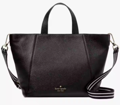 Kate Spade Rosie Satchel Black Pebbled Leather KC741 NWT Bag Purse $449 MSRP FS - £139.63 GBP
