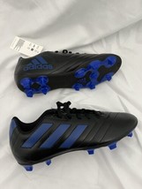 Adidas Boy&#39;s Goletto Vii FG J Black/Royal Soccer Shoes  Size 6 - £27.69 GBP
