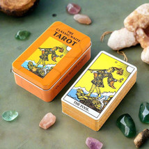 Gilded Edge Classic Waite Tarot Cards Deck In Tin Box + Guidebook For Beginners - £22.48 GBP
