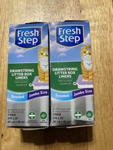 Fresh Step Drawstring Cat Litter Box Liners Scent Jumbo Size 7PK/3ft x 1... - $14.84