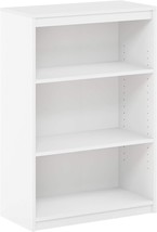 FURINNO Gruen 3-Tier Bookcases, White - £72.73 GBP