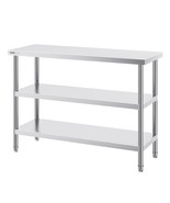 VEVOR Stainless Steel Food Prep Table, 18 x 48 x 34 Inch Commercial Kitc... - €232,98 EUR
