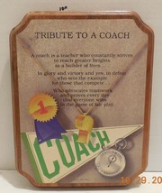 Gift Plaque for a coach &quot;tribute to a coach&quot; - £19.40 GBP