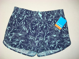 Womens New NWT Columbia M PFG Shorts Light Dark Blue Nice Casual Zip UPF Palm  - £76.55 GBP