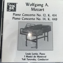 Mozart Piano Concerto No 12 K 414 No 14 K 449 Lortie Turovsky Montreal CD - £6.39 GBP