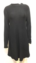 J Jill M Black Long-Sleeve Knee-Length Cotton Blend Dress - £25.45 GBP