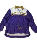 Nike Lined Windbreaker Jacket Womens Large Vintage 90s Purple Vikings Tr... - $24.38