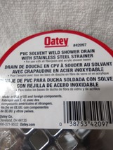 SHOWER DRAIN- Oatey 42097 2&quot; PVC Solvent Weld  with Stainless Steel Stra... - $18.95