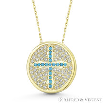 Catholic Medieval Cross CZ &amp; Nano Crystal 925 Sterling Silver Pendant &amp; Necklace - £20.08 GBP