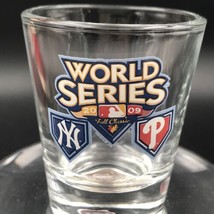 2009 World Series NY Yankees vs Philadelphia Phillies Shot Glass 2.25&quot; Tall - £7.46 GBP