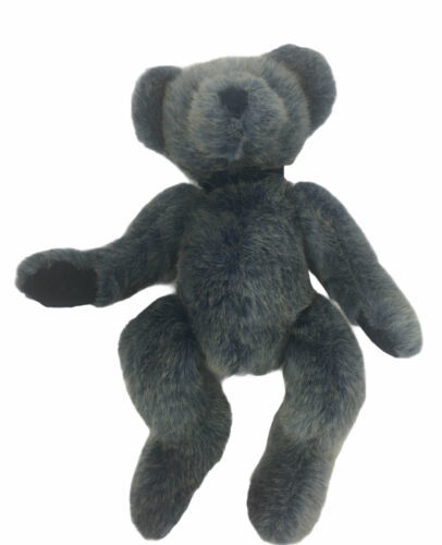 Russ Berrie Co Plush Bear Benson Blue w Cream Tips Fur 17' Inches Stuffed Animal - $36.37