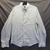 Vintage Abercrombie Fitch Button Up Shirt Mens Medium  Muscle Fit Blue Yellow - £11.04 GBP