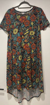 Lularoe Llr Size Small Midi Dress With Little Pocket With Flower Pattern #536 - £16.47 GBP