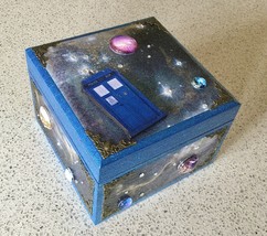 Doctor Who TARDIS in Space Themed Wooden Trinket Box  - £9.99 GBP