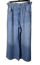 Anthropologie PILCRO 31&quot; The Coastal Wide Leg High Waist Paper Bag Jeans  - £38.83 GBP
