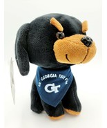 Mascot Factory Lil Georgia Tech Fan Pupparazzi Doberman 6&quot; Plush Stuffed... - £8.01 GBP