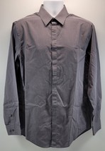 D) Calvin Klein Men Slim Fit Cotton Gray Striped Dress Shirt 16  34/35 - $9.89