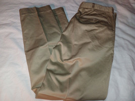 Polo Ralph Lauren 100% Cotton Pants RN 41381 Tan Pleated Chino Size 36R ... - £14.25 GBP
