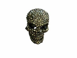  Skull Ring With Stones  Black Eyes Adjustable Size - £11.81 GBP