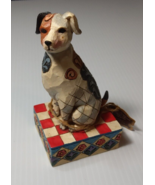 Jim Shore Dog Figurine Terrier Terry Heartwood Puppy Folk Art Patches 40... - $21.65