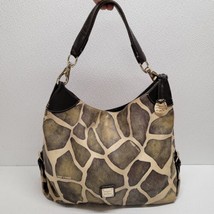 Dooney &amp; Bourke Serengeti Giraffe Animal Print Shoulder Bag Tote Slouchy Purse - £23.89 GBP