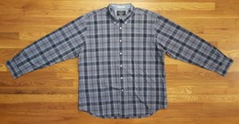 Nautica Blue Grey Gray Flannel Long Sleeve Button Up Down Front Shirt XX... - $29.99