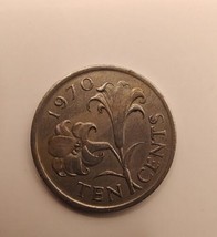 One Cent Coins: 1970 Bermuda Ten / 10 Cents Coin - £3.19 GBP