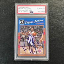 2016-17 Donruss Basketball #103 Reggie Jackson Signed Card Auto 10 PSA/DNA Slabb - £47.95 GBP