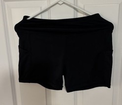 Girls/ Womens Shorts Sportswear Brand Size M Black Side Pockets Inseam 3... - £6.02 GBP
