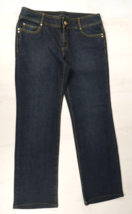 Michael Kors Blue Denim Jeans #45885 Studs Zipper Back Pockets Wms Size 8 EUC - £30.56 GBP