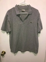 LACOSTE Men's Polo Shirt Size 5  Alligator Logo Short Sleeve Gray - $15.83
