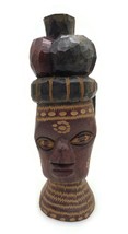 Hand Carved Wooden Jamaican Tribal Female Statue 10 1/2&quot; Tall - $33.62