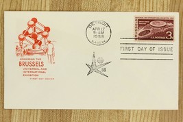US Postal History Detroit FDC 1958 BRUSSELS Universal International Exhi... - $12.68