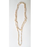 LONG PEARLESCENT SQUARED FASHION NECKLACE - $19.13 CAD