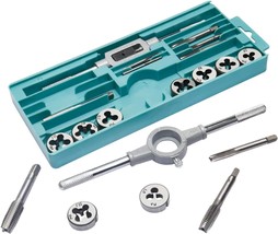 20 Pcs Tap And Die Set - Metric Size M3, M4, M5, M6, M7, M8, M9,, Storag... - £24.65 GBP