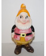 Walt Disney Snow White and the Seven Dwarfs Happy 5&quot; Ceramic Figurine - £6.25 GBP