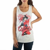 Harley Quinn Classic Comic Pose Womens Fitted Tank Top - £18.14 GBP