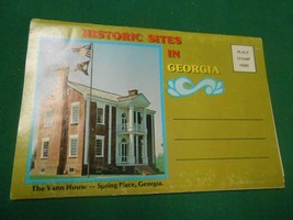 Vintage Souvenir Postcard Folder &quot;Historic Sires In Georgia - £7.58 GBP