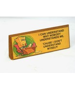 Vintage Wood Desk Plaque Paper Weight Funny Office Sign Paulas Doohinkie... - $27.10 CAD