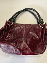 Puntotres Women&#39;s Handbag Deep Maroon Leather - $39.60