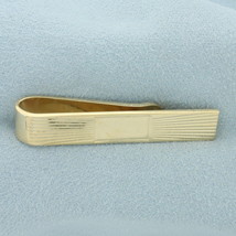 Engravable Vintage Tie Clip in 14k Yellow Gold - £509.20 GBP