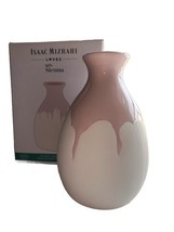Isaac Mizrahi Loves XO Sienna Vase Ceramic Pottery Cream Hand Dipped Pin... - $8.04
