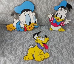 Disney Baby Nursery Wall Decor Donald Duck Pluto Pressed Cardboard Hangi... - $25.99