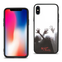 [Pack Of 2] Reiko iPhone X/iPhone XS Hard Glass Design TPU Case With Zombies - £20.19 GBP