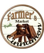 Farmers Market Cinnamon Novelty Metal Mini Circle Magnet - $242.75 MXN
